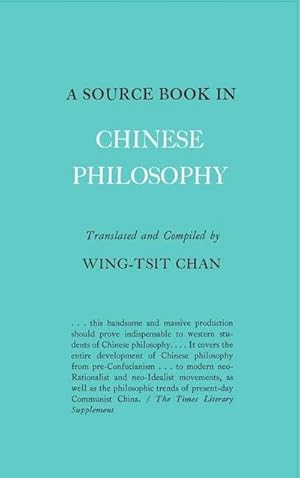 Bild des Verkufers fr A Source Book in Chinese Philosophy zum Verkauf von AHA-BUCH GmbH