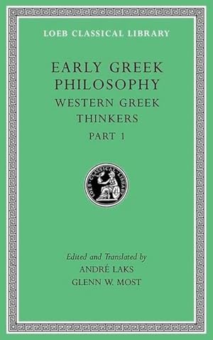 Bild des Verkufers fr Early Greek Philosophy, Volume IV : Western Greek Thinkers, Part 1 zum Verkauf von AHA-BUCH GmbH