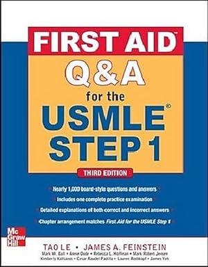Bild des Verkufers fr First Aid Q&A for the USMLE Step 1, Third Edition zum Verkauf von AHA-BUCH GmbH