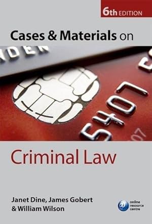 Bild des Verkufers fr Cases and Materials on Criminal Law zum Verkauf von AHA-BUCH GmbH
