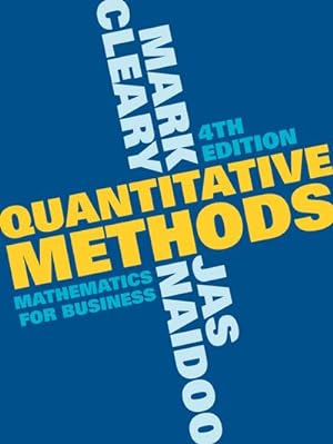 Bild des Verkufers fr Quantitative Methods : Mathematics for Business zum Verkauf von AHA-BUCH GmbH