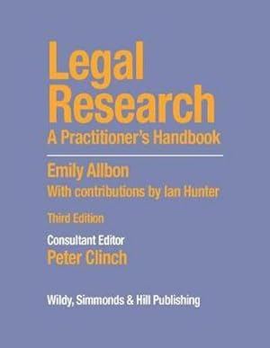 Image du vendeur pour Legal Research: A Practitioner's Handbook mis en vente par AHA-BUCH GmbH