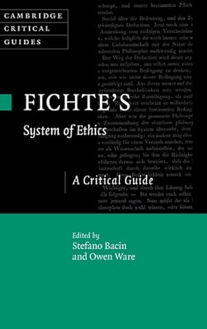 Bild des Verkufers fr Fichte's System of Ethics zum Verkauf von AHA-BUCH GmbH