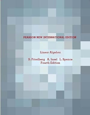 Imagen del vendedor de Linear Algebra : Pearson New International Edition a la venta por AHA-BUCH GmbH