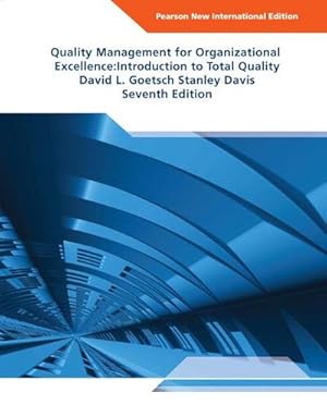 Imagen del vendedor de Quality Management for Organizational Excellence: Introduction to Total Quality : Pearson New International Edition a la venta por AHA-BUCH GmbH