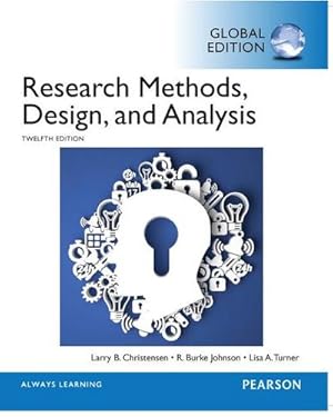 Image du vendeur pour Research Methods, Design, and Analysis, Global Edition mis en vente par AHA-BUCH GmbH