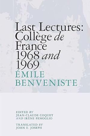 Image du vendeur pour Last Lectures: College De France, 1968 and 1969 mis en vente par AHA-BUCH GmbH