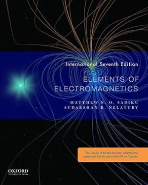 Bild des Verkufers fr Elements of Electromagnetics zum Verkauf von AHA-BUCH GmbH