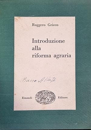 Seller image for INTRODUZIONE ALLA RIFORMA AGRARIA for sale by libreria minerva