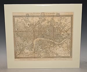 Original engraved attractive PLAN OF LONDON AND ITS ENVIRONS Plan of London with Arms of Westmins...