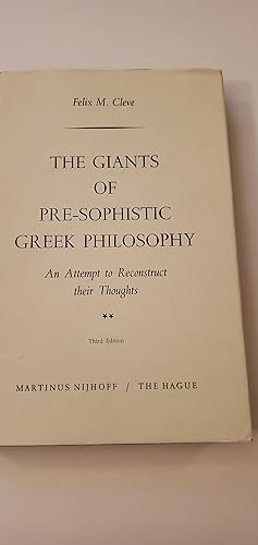 Imagen del vendedor de Giants of Pre-Sophistic Greek Philosophy Volume Two a la venta por Joes Books