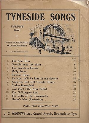 Immagine del venditore per Tyneside Songs Volume One with Pianoforte Accompaniment venduto da Daisyroots Books