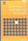 Imagen del vendedor de Quiero que mi empresa salga en Google a la venta por AG Library