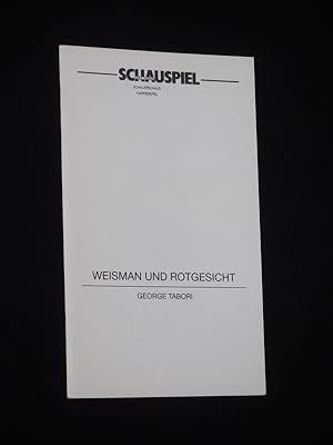 Imagen del vendedor de Programmheft Schauspiel Frankfurt 1995/96. WEISMAN UND ROTGESICHT von Tabori. Insz.: Jessica Steinke, Bhnenbild/ Kostme: Simon Plate. Mit Wolfgang Gorks, Dorothee Hartinger, Jrg Pose, Eva-Maria Strien, Astrid Schlter a la venta por Fast alles Theater! Antiquariat fr die darstellenden Knste