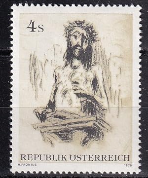 Hans Fronius "Der erbärmliche Christus" / Briefmarke Österreich Nr. 1626**