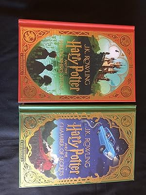 Seller image for Harry Potter and the Philosopher's Stone and Chamber of Secrets: MinaLima Editions - both signed by illustrators for sale by prelovedbooksandprints