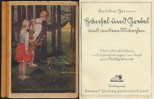 Hänsel und Gretel und andere Märchen. Mit 4 Buntbildern und 15 Zeichnungen im von Willy Planck.