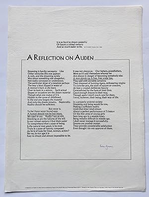 A Reflection on Auden
