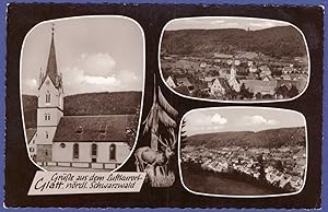Bild des Verkufers fr AK Gre aus dem Luftkurort Glatt, nrdl. Schwarzwald, Mehrbildkarte, Kirche, Ortsansicht, ungelaufen zum Verkauf von GAENSAN Versandantiquariat
