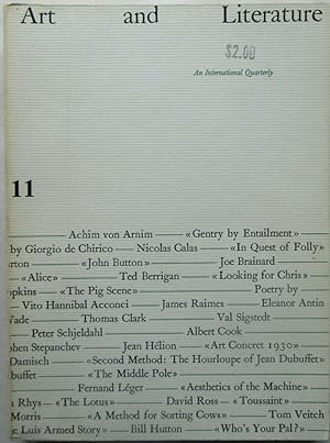 Seller image for Art and Literature. An International Quarterly. Number 11. Winter, 1967 for sale by Mare Booksellers ABAA, IOBA