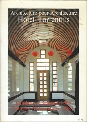 Image du vendeur pour Architecture pour architecture Htel Torrentius : Lambert Lombard 1565, Charles Vandenhove 1981 mis en vente par BOOKSELLER  -  ERIK TONEN  BOOKS