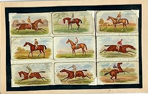 Nine Cigarette Cards of American Racehorses