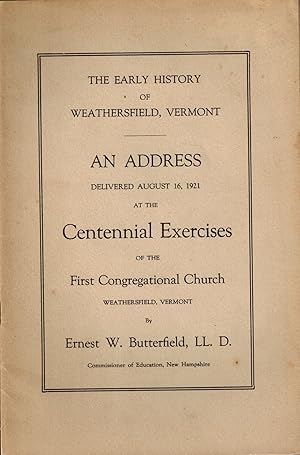 The Early History of Weathersfield Vermont