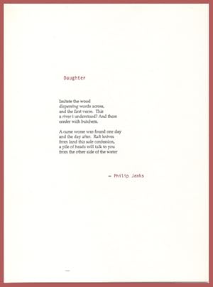 Seller image for Daughter [Broadside] for sale by Arundel Books