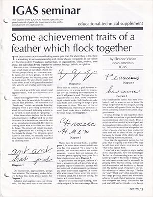 Immagine del venditore per Journal of Graphoanalysis IGAS seminar Supplement April 1996 venduto da Craig Stark
