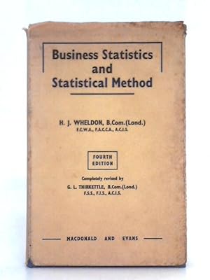 Seller image for Business Statistics and Statistical Method for sale by World of Rare Books