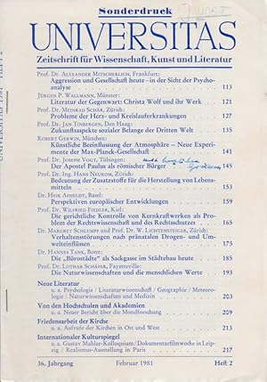 Der Apostel Paulus als römischer Bürger. [Aus: Universitas, 36. Jg., Heft 2, Februar 1981].