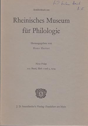 Bild des Verkufers fr Der Aufbau von Nikanders Theriaka und Alexipharmaka. [Aus: Rheinisches Museum fr Philologie, N.F., 117. Bd., Heft 1 und 2, 1974]. zum Verkauf von Fundus-Online GbR Borkert Schwarz Zerfa