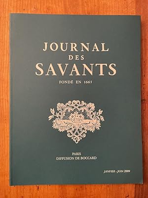 Immagine del venditore per Journal des savants Janvier-Juin 2009 venduto da Librairie des Possibles