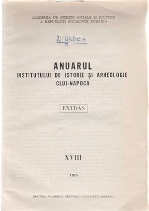 Imagen del vendedor de Sistemul defensiv al Daciei Romane. [Aus: Anuarul. Institutului de Istorie si Arheologie Cluj-Napoca, Vol. 18, 1975]. Citeva obsaervatii in legatura cu faza de Pamint a Castrelor. a la venta por Fundus-Online GbR Borkert Schwarz Zerfa