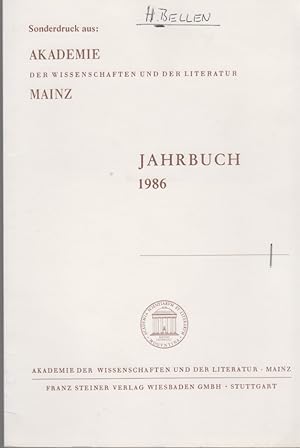 Bild des Verkufers fr Nachruf auf Joseph Vogt. [Aus: Akademie der WIssenschaften und der Literatur Mainz, Jahrbuch 1986]. zum Verkauf von Fundus-Online GbR Borkert Schwarz Zerfa