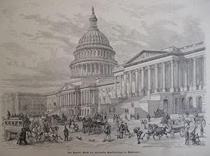 orig. Holzstich - Das Kapitol, Palast der nationalen Repräsentation zu Washington