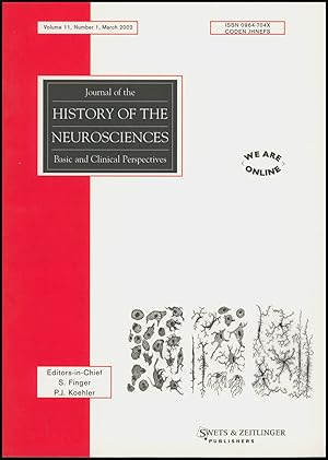 Journal of the History of the Neurosciences (Vol 11, No 1, March 2002)