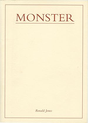 Bild des Verkufers fr Monster (First Edition) zum Verkauf von Royal Books, Inc., ABAA