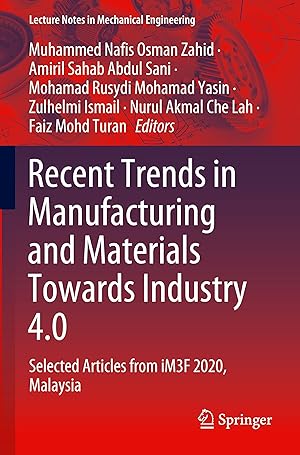 Seller image for Recent Trends in Manufacturing and Materials Towards Industry 4.0 for sale by moluna