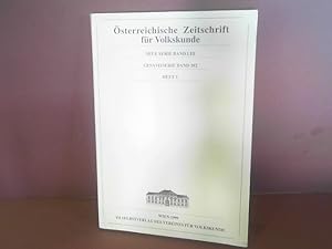 Imagen del vendedor de sterreichische Zeitschrift fr Volkskunde, Band 102, 1999, Heft 3. a la venta por Antiquariat Deinbacher