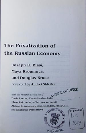 Bild des Verkufers fr Kremlin capitalism. the privatization of the Russian economy. zum Verkauf von Antiquariat Bookfarm