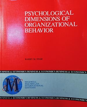 Imagen del vendedor de Psychological dimensions of organizational behavior. a la venta por Antiquariat Bookfarm
