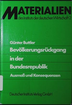 Seller image for Bevlkerungsrckgang in der Bundesrepublik. Ausma und Konsequenzen. for sale by Antiquariat Bookfarm