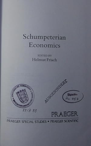 Imagen del vendedor de Schumpeterian economics. a la venta por Antiquariat Bookfarm