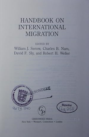 Seller image for Handbook on international migration. for sale by Antiquariat Bookfarm