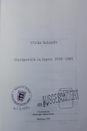 Seller image for Geldpolitik in Japan 1950 - 1985. for sale by Antiquariat Bookfarm