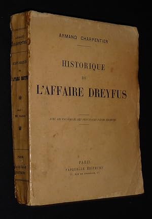 Seller image for Historique de l'Affaire Dreyfus for sale by Abraxas-libris