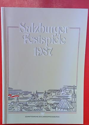 Bild des Verkufers fr Salzburger Festspiele 1987 zum Verkauf von biblion2