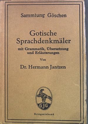 Seller image for Gotische Sprachdenkmler mit Grammatik, bersetzung und Erluterungen. Sammlung Gschen for sale by books4less (Versandantiquariat Petra Gros GmbH & Co. KG)