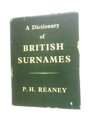 Bild des Verkufers fr A Dictionary of British Surnames zum Verkauf von World of Rare Books